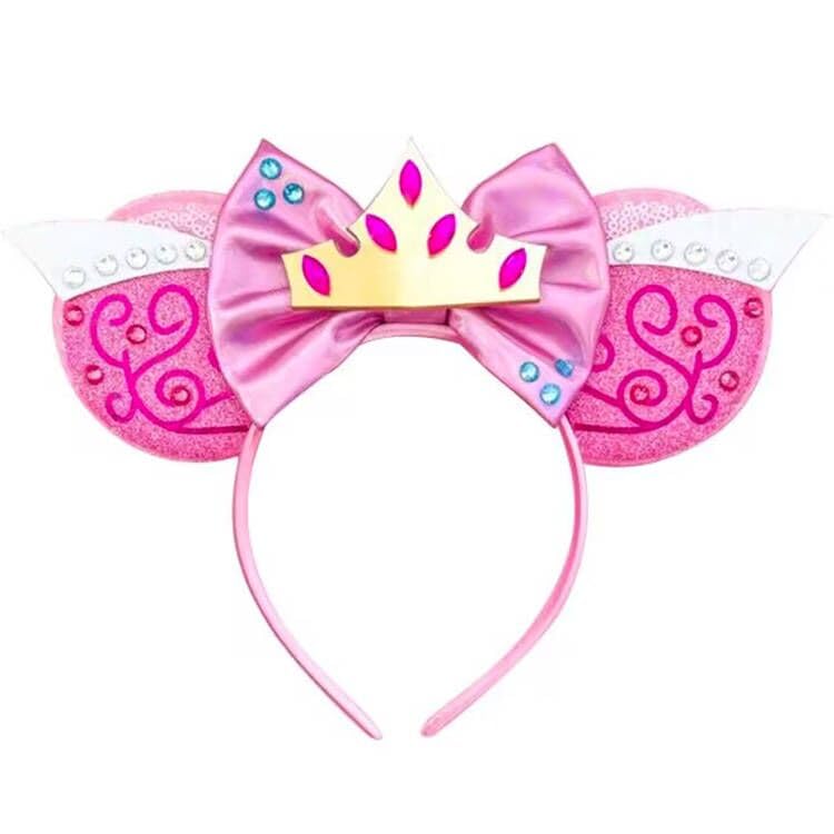 MADO Sleping Beauty Mouse Ears Headband for Women adults kids, Hairband for Princess Dress Up, Park Essentials - Image 1